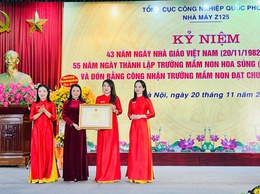 TRƯỜNG MẦM NON HOA SÚNG ĐÓN BẰNG CÔNG NHẬN ĐẠT CHUẨN QUỐC GIA MỨC ĐỘ 1