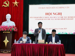 UBND xã Hồng Vân: Hội nghị đối thoại lắng nghe ý kiến của người dân về thủ tục hành chính 