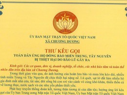 MTTQ Việt Nam xã Chương Dương kêu gọi ủng hộ đồng bào bị thiệt hại do mưa lũ gây ra