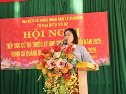 Tổ đại biểu số 2 Hội đồng nhân dân xã Quảng Bị tiếp xúc cử tri các thôn khu vực xã Tốt Động cũ