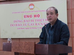 ỦY BAN MẶT TRẬN TỔ QUỐC VIỆT NAM PHƯỜNG LĨNH NAM PHÁT ĐỘNG ỦNG HỘ ĐỒNG BÀO MIỀN TRUNG, TÂY NGUYÊN KHẮC PHỤC HẬU QUẢ BÃO, LŨ