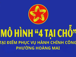 Điểm phục vụ hành chính công phường Hoàng Mai thực hiện mô hình 