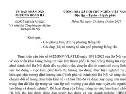 Phường Hồng Hà triển khai Cổng thông tin việc làm thành phố Hà Nội