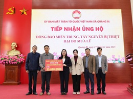 Quảng Bị tiếp nhận ủng hộ đồng bào miền Trung, Tây Nguyên khắc phục hậu quả bão lũ của các thôn trên địa bàn