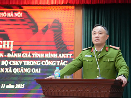 Công an xã Quảng Oai tổ chức Hội nghị 