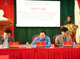 Đảng uỷ xã Chương Dương tổ chức hội nghị triển khai kế hoạch về kiểm điểm, đánh giá, xếp loại và triển khai công tác bầu cử