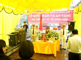 Xã Dương Hoà tổ chức Lễ đón nhận và an tang liệt sĩ Đỗ Đăng Hán