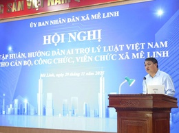 Mê Linh tập huấn hướng dẫn AI trợ lý Luật Việt Nam và Ứng dụng AI tự động hóa cho cán bộ, công chức, viên chức