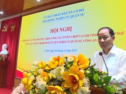 UBND XÃ CỔ ĐÔ TỔ CHỨC HỘI NGHỊ ĐÁNH GIÁ TIẾN ĐỘ THỰC HIỆN CÔNG TÁC TUYỂN CHỌN VÀ GỌI CÔNG DÂN NHẬP NGŨ NĂM 2026