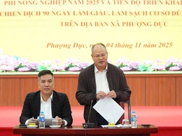 Hội nghị nghe báo cáo kiểm đếm tiến độ thu thuế sử dụng đất phi nông nghiệp năm 2025 và tiến độ triển khai thực hiện chiến dịch 90 ngày làm giàu, làm sạch cơ sở dữ liệu đất đai trên địa bàn xã Phượng Dực