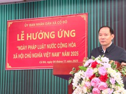 UBND XÃ CỔ ĐÔ TỔ CHỨC LỄ PHÁT ĐỘNG HƯỞNG ỨNG “NGÀY PHÁP LUẬT NƯỚC CỘNG HÒA XÃ HỘI CHỦ NGHĨA VIỆT NAM” NĂM 2025