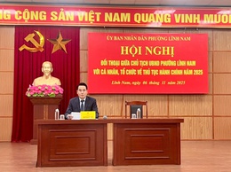 PHƯỜNG LĨNH NAM TỔ CHỨC HỘI NGHỊ ĐỐI THOẠI GIỮA CHỦ TỊCH UBND PHƯỜNG VỚI CÁC TỔ CHỨC, CÁ NHÂN VỀ THỦ TỤC HÀNH CHÍNH NĂM 2025