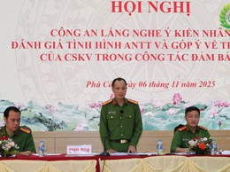 Công an xã Phú Cát tổ chức hội nghị công an lắng nghe ý kiến nhân dân năm 2025