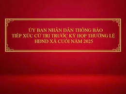 UBND XÃ HỒNG VÂN THÔNG BÁO: TIẾP XÚC CỬ TRI TRƯỚC KỲ HỌP THƯỜNG LỆ HĐND XÃ CUỐI NĂM 2025