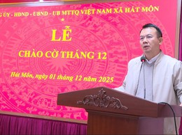 Xã Hát Môn tổ chức Lễ Chào cờ tháng 12 - Bứt phá hoàn thành các chỉ tiêu năm 2025; lan toả việc học tập và làm theo Bác từ những điều bình dị