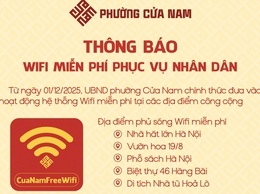 Thông báo WiFi miễn phí phục vụ nhân dân 