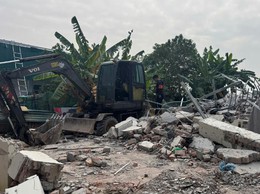 Xã An Khánh: Cưỡng chế tháo dỡ công trình vi phạm trên đất nông nghiệp