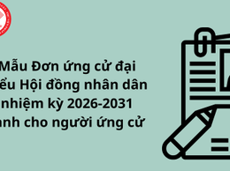 Uỷ ban Bầu cử xã Hoà Xá giới thiệu bộ mẫu hồ sơ ứng cử theo quy định hiện hành.