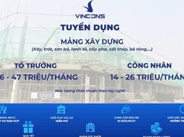 Công ty Cổ phần phát triển và đầu tư xây dựng VINCONS tuyển dụng