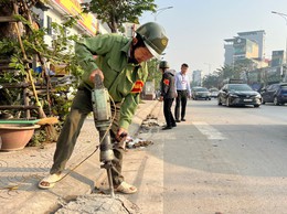 Xử lý nghiêm vi phạm trật tự đô thị tại phường Hoàng Mai. 