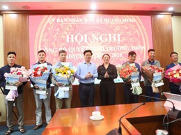Xã Quang Minh công bố và trao quyết định cho 06 trưởng thôn nhiệm kỳ 2021-2026