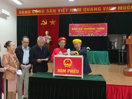 Không khí nô nức ngày Hội bầu cử trưởng thôn, Cụm dân cư trên địa bàn xã Thường Tín nhiệm kỳ 2025-2028