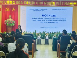 UBND phường Tương Mai tổ chức tập huấn, cập nhật kiến thức về An toàn thực phẩm nông, lâm, thuỷ sản cho người cán bộ quản lý; các hộ sản xuất kinh doanh; các hộ dân trên địa bàn Phường