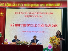 Phường Nghĩa Đô tổ chức kỳ họp thường lệ cuối năm 2025