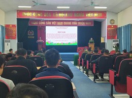 Công an xã An Khánh triển khai tuyên truyền, vận động thu hồi, phòng ngừa, đấu tranh với tội phạm, vi phạm pháp luật về vũ khí, vật liệu nổ và pháo