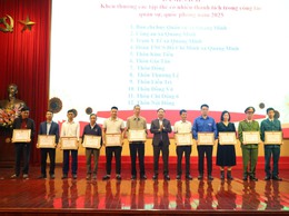 Xã Quang Minh khen thưởng cho các tập thể, cá nhân có thành tích xuất sắc trong công tác quân sự quốc phòng  năm 2025
