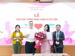 Khi thủ tục hành chính trở thành kỷ niệm đẹp – Lễ trao Giấy chứng nhận kết hôn tại Quốc Oai