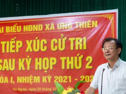 ĐẠI BIỂU HĐND XÃ ỨNG THIÊN TIẾP XÚC CỬ TRI SAU KỲ HỌP CUỐI NĂM 2025
