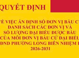 Uỷ ban bầu cử phường Long Biên ấn định 5 đơn bị bầu cử đại biểu Quốc hội  khoá XVI và HĐND các cấp nhiệm kỳ 2026-2031