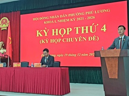 HĐND phường Phú Lương khóa I, nhiệm kỳ 2021 - 2026 tổ chức kỳ họp thứ 4 (Kỳ họp chuyên đề)