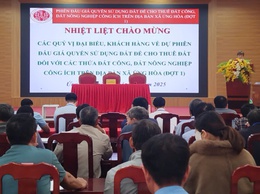 UBND XÃ ỨNG HOÀ TỔ CHỨC PHIÊN ĐẤU GIÁ QUYỀN SỬ DỤNG ĐẤT CÔNG ÍCH ĐỢT I NĂM 2025