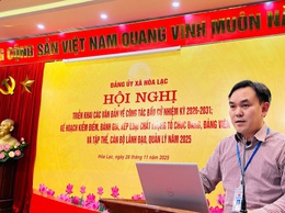 ĐẢNG ỦY XÃ HÒA LẠC TRIỂN KHAI CÔNG TÁC BẦU CỬ, BẢO ĐẢM DÂN CHỦ, ĐÚNG LUẬT, AN TOÀN
