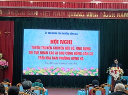 PHƯỜNG HỒNG HÀ TỔ CHỨC HỘI NGHỊ TUYÊN TRUYỀN CHUYỂN ĐỔI SỐ, ỨNG DỤNG TRÍ TUỆ NHÂN TẠO AI TRONG CỘNG ĐỒNG DÂN CƯ