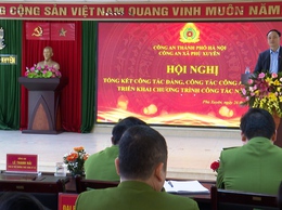 Công an xã Phú Xuyên tổng kết công tác năm 2025, phát động phong trào thi đua năm 2026