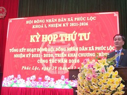 HĐND xã Phúc Lộc tổ chức Kỳ họp thứ Tư tổng kết hoạt động HĐND xã nhiệm kỳ 2021-2026, triển khai chương trình công tác năm 2026
