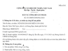 BẢN TỰ CÔNG BỎ SẢN PHẢM