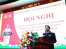 Xã Ứng Thiên tổ chức tập huấn hỗ trợ hộ kinh doanh chuyển đổi từ thuế khoán sang kê khai và chuyển đổi lên doanh nghiệp