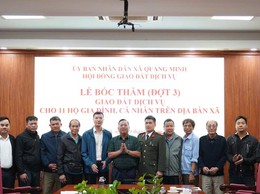 Xã Quang Minh tổ chức giao đất dịch vụ lần 3 cho 11 hộ dân đủ điều kiện