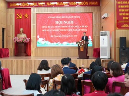 Hội nghị công bố các quyết định tổ chức, cán bộ đơn vị sự nghiệp thuộc UBND xã Bát Tràng