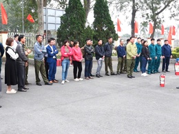DÂN HÒA TỔ CHỨC HỘI NGHỊ TẬP HUẤN CÁC VĂN BẢN PHÁP LUẬT MỚI VÀ THỰC HÀNH KỸ NĂNG PHÒNG CHÁY, CHỮA CHÁY VÀ CỨU NẠN, CỨU HỘ