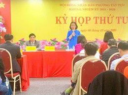Kỳ họp thứ tư HĐND phường Tây Tựu nhiệm kỳ 2021-2026