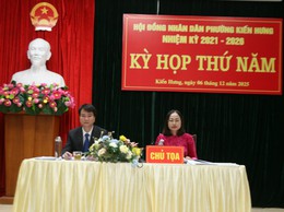 Kỳ họp thứ 5 Hội đồng nhân dân phường Kiến Hưng nhiệm kỳ 2021-2026 thành công tốt đẹp