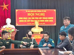 Ban chỉ huy quân sự Phường Từ Liêm tổ chức sinh hoạt đối với quân nhân dự bị đã xếp vào đơn vị dự bị động viên năm 2025