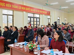 HỘI NGHỊ LẤY Ý KIẾN CỦA CỘNG ĐỒNG DÂN CƯ ĐỐI VỚI CÁC CÁ NHÂN ĐỀ NGHỊ  XÉT TẶNG  DANH HIỆU NGHỆ NHÂN NHÂN DÂN, NGHỆ NHÂN ƯU TÚ ĐỐI VỚI DI SẢN HÁT TRỐNG QUÂN 
THÔN PHÚC LÂM, XÃ PHÚC TIẾN
