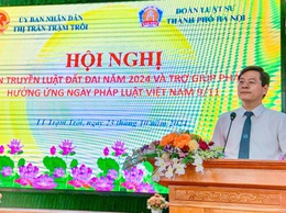 Kết quả chấm điểm, đánh giá xã, thị trấn đạt chuẩn tiếp cận pháp luật năm 2024