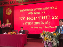 HĐND huyện khóa 20, nhiệm kỳ 2021- 2026 tổ chức kỳ họp thứ 22 ( Kỳ họp chuyên đề).